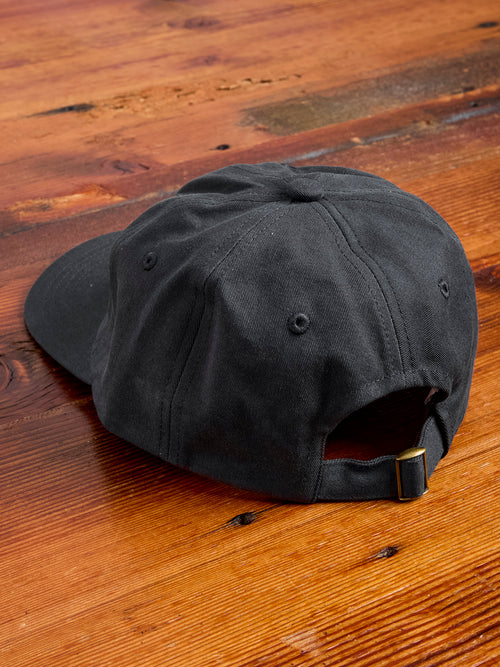 Swan Logo Gabardine Cap in Charcoal