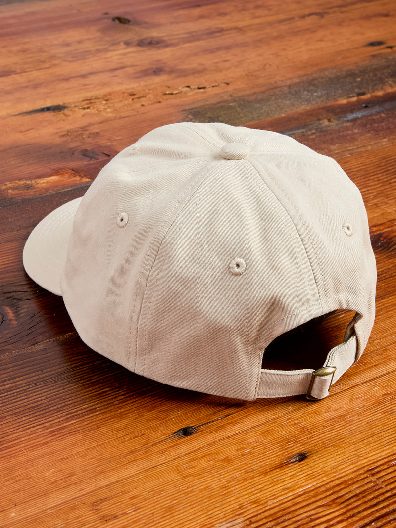 Swan Logo Gabardine Cap in Light Khaki