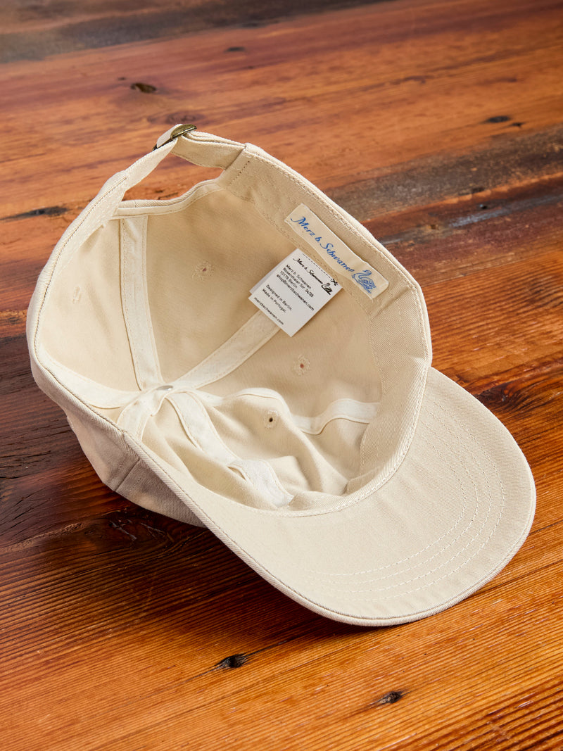 Swan Logo Gabardine Cap in Light Khaki