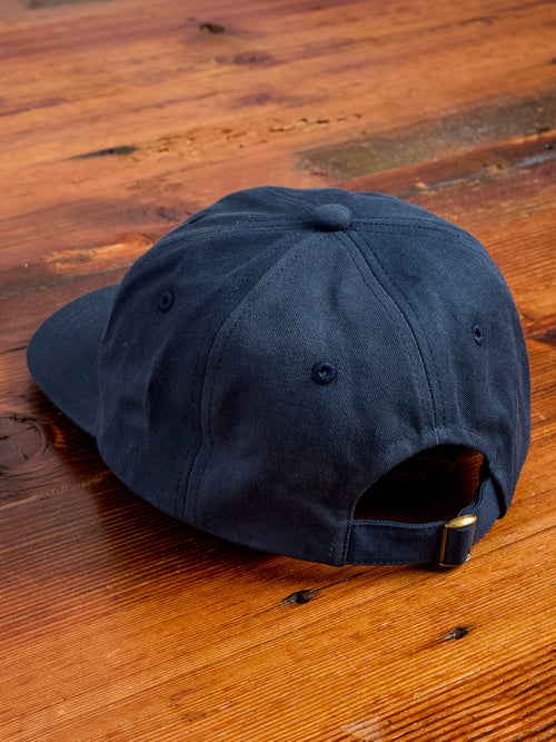 Swan Logo Gabardine Cap in Night Blue