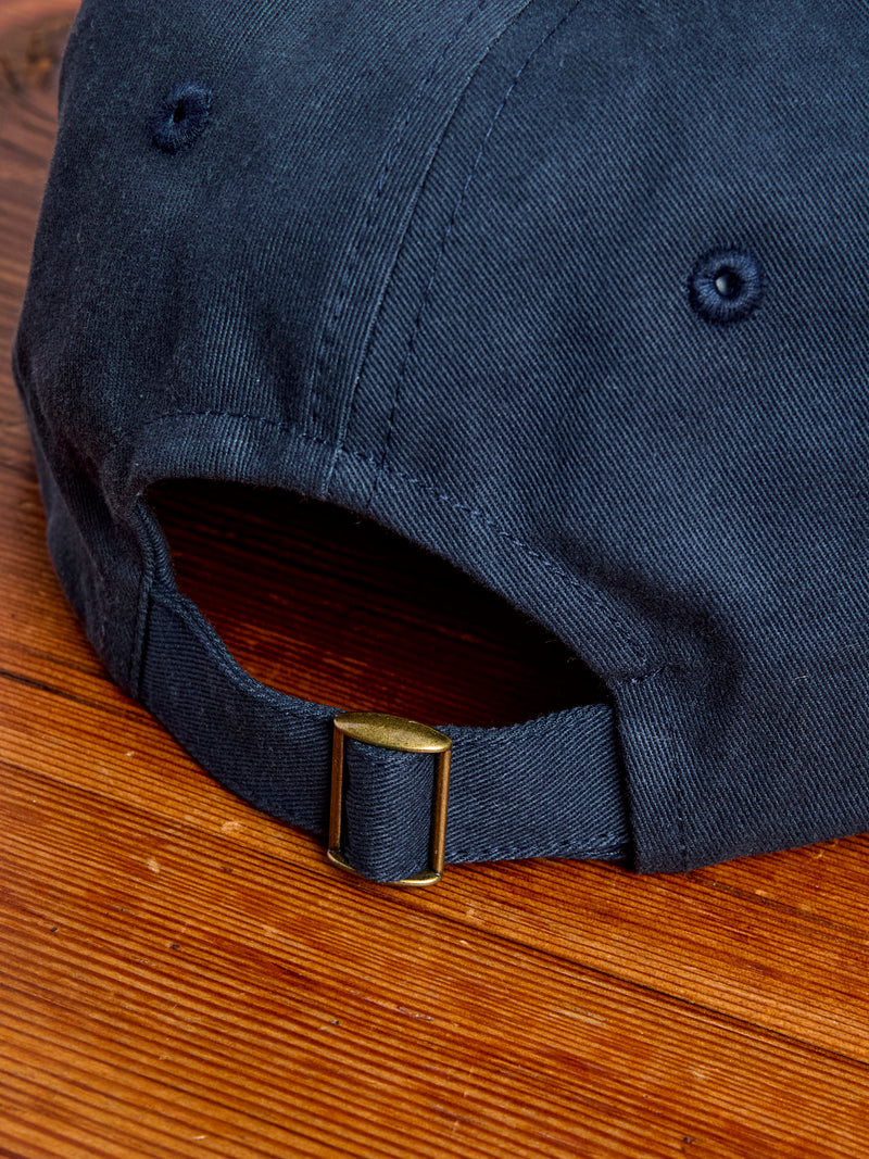 Swan Logo Gabardine Cap in Night Blue