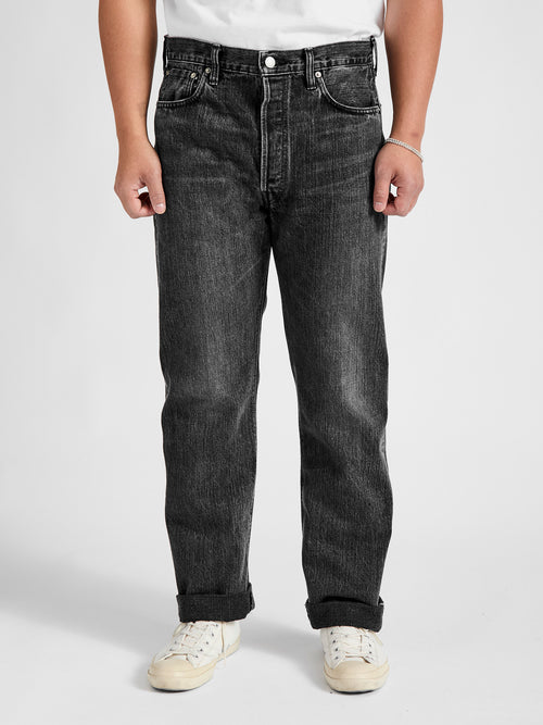 105 "Black Stone Wash" 13.5oz Selvedge Denim - Standard Fit