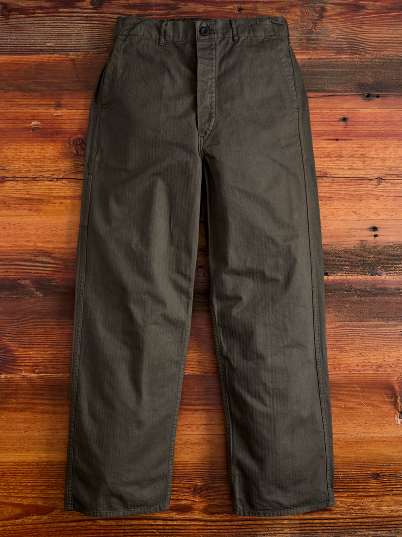 Wide Fit French Work Pants in Coffee Brown