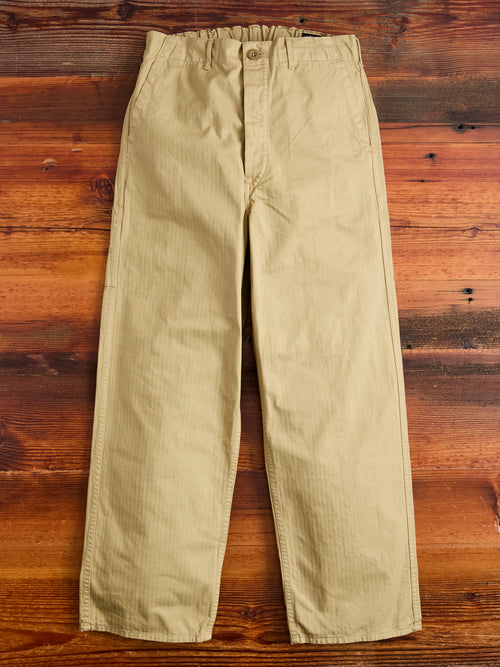 Wide Fit French Work Pants in Khaki