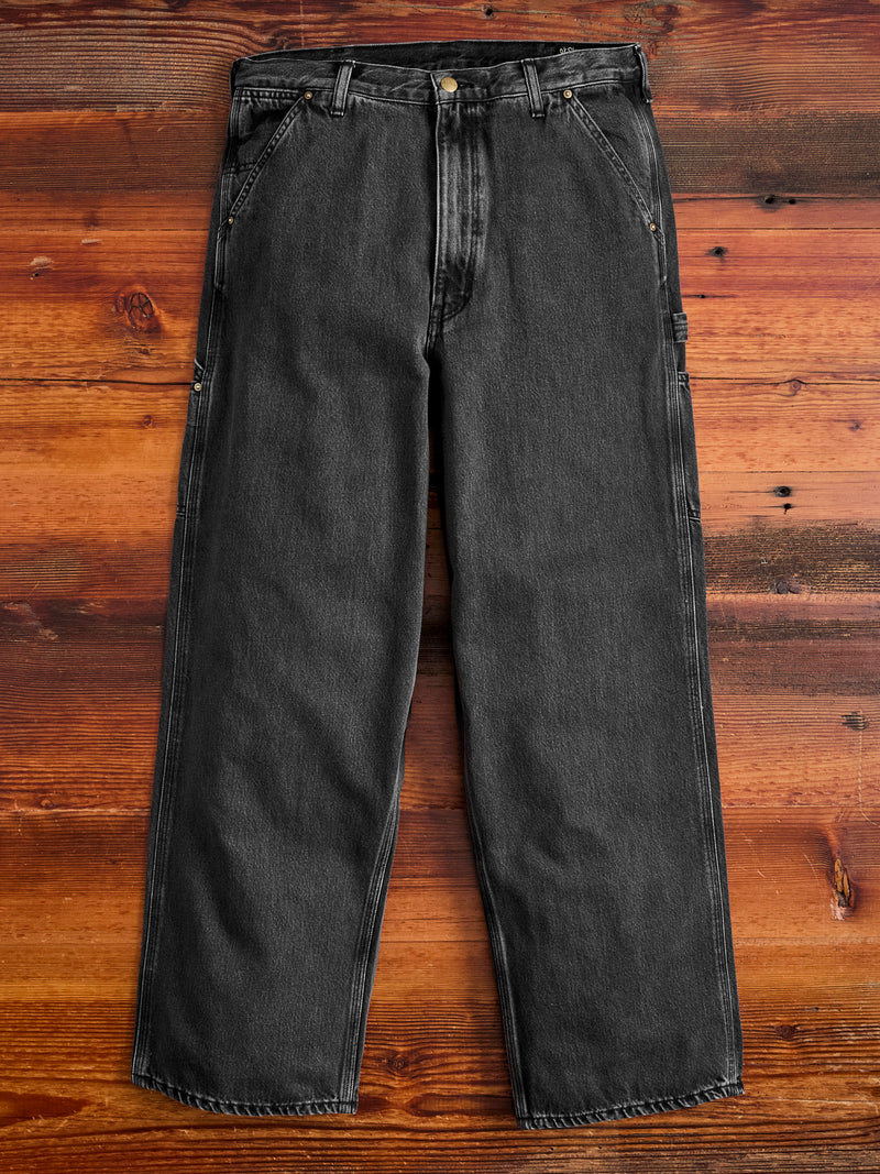 Dad's Fit Painter Pants in Black Stone Denim