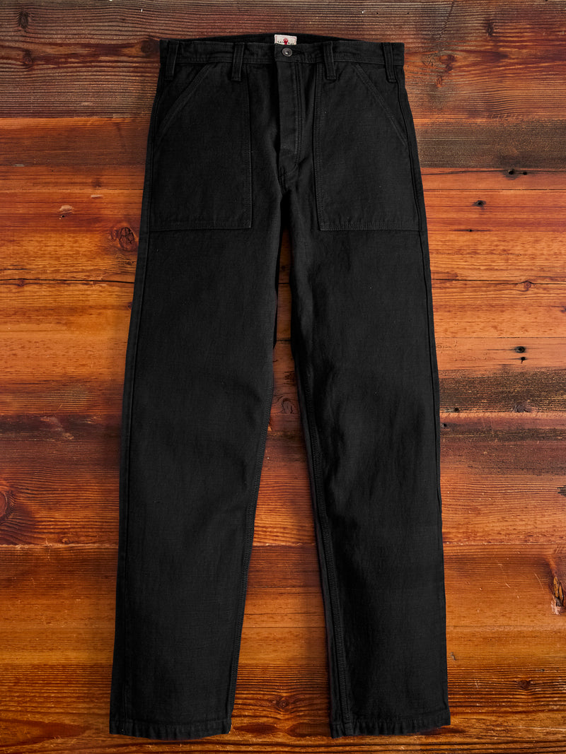 SJ52BK 15oz Slub Selvedge Chino in Black