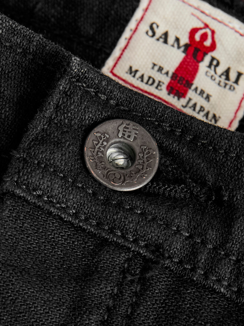 SJ52BK 15oz Slub Selvedge Chino in Black