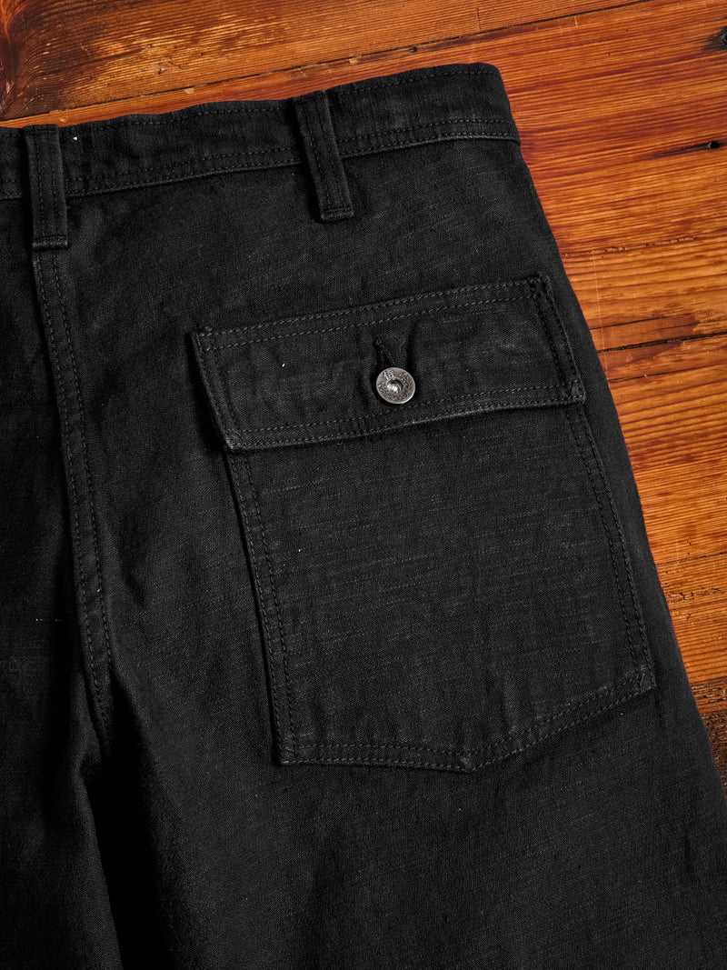 SJ52BK 15oz Slub Selvedge Chino in Black