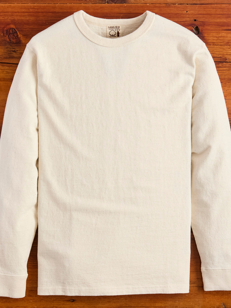 "Samurai Cotton Project" Long Sleeve T-Shirt in Natural