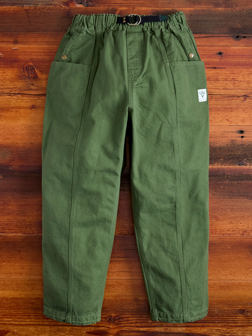 11.5oz Cotton Canvas Belted C.S Pant in Moss Green