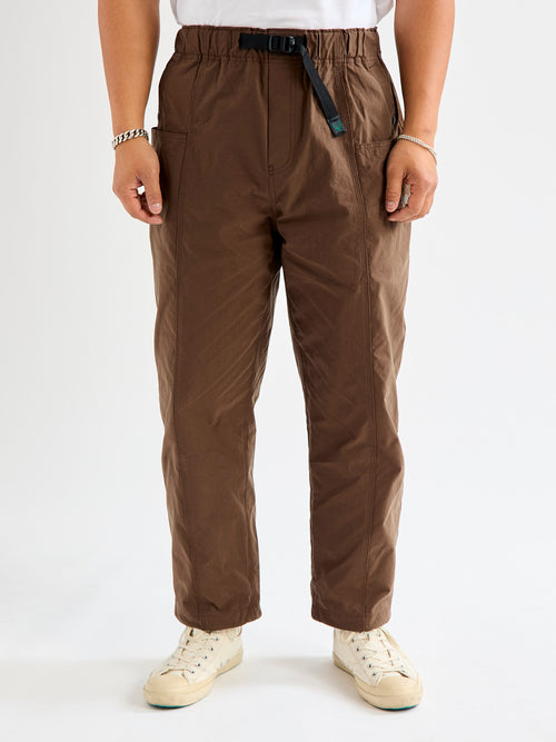 Nylon Oxford Belted C.S Pant in Brown