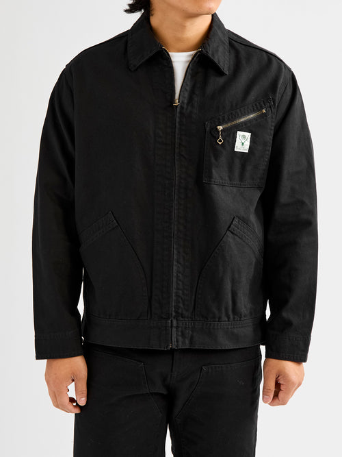 11.5oz Cotton Canvas Work Jacket in Black