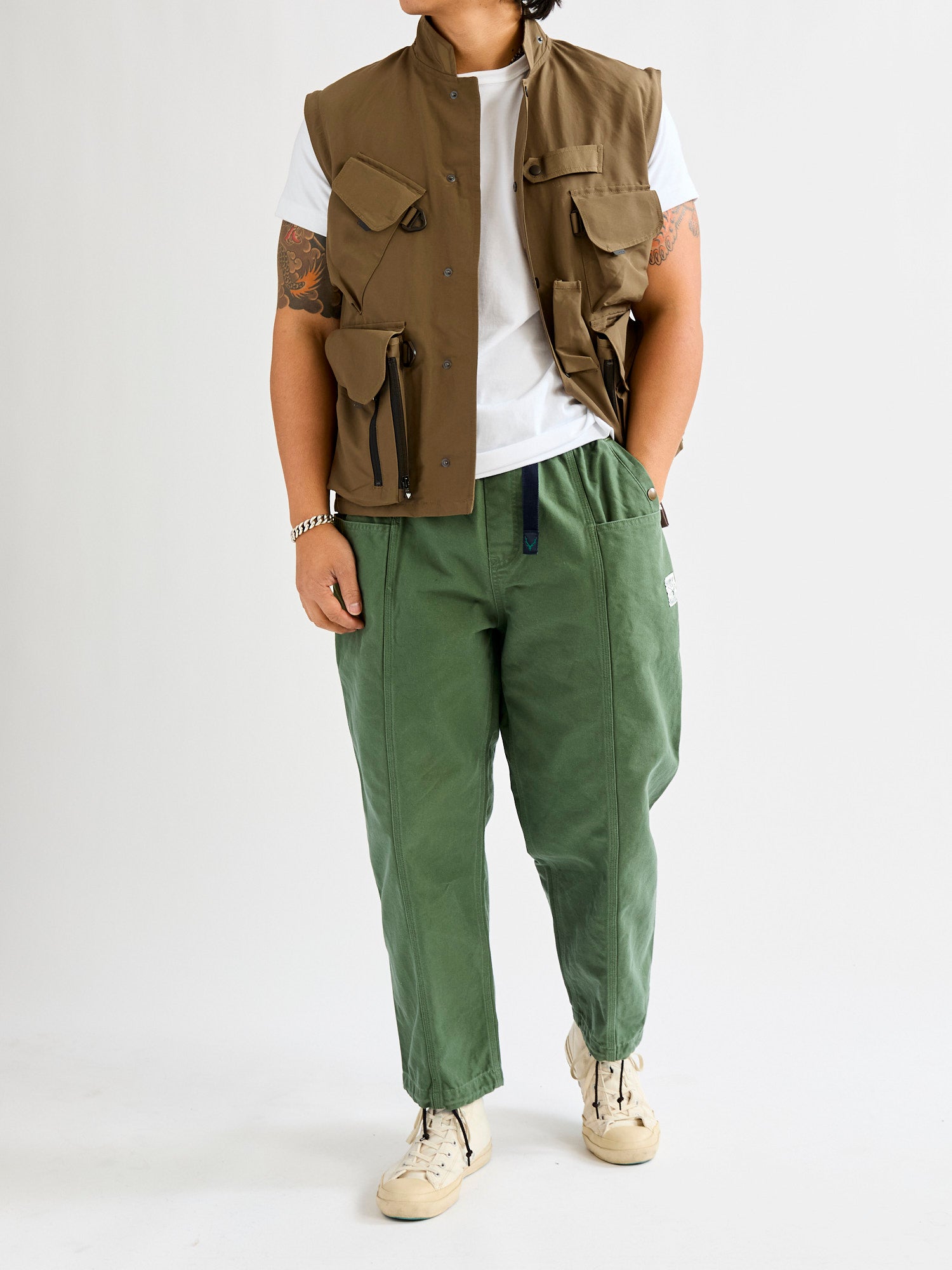 11.5oz Cotton Canvas Belted C.S Pant in Moss Green – Blue Owl Workshop