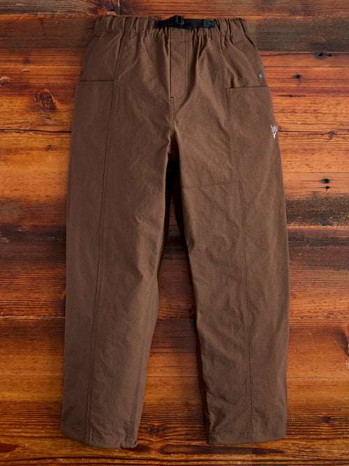 Nylon Oxford Belted C.S Pant in Brown