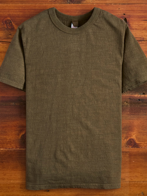 No. 8 Slub Nep Short Sleeve T-Shirt in Olive