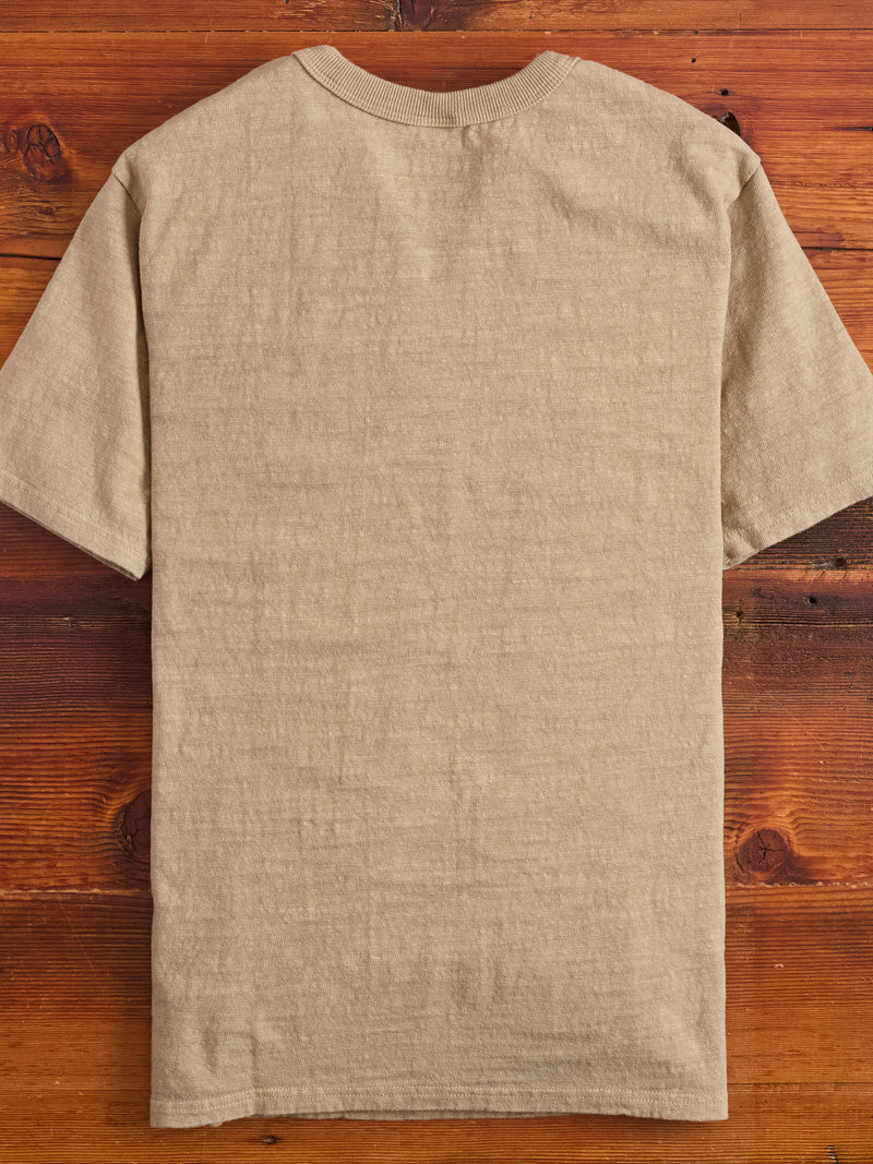 No. 8 Slub Nep Short Sleeve T-Shirt in Sand Beige