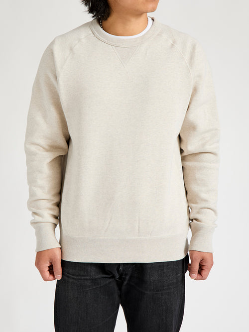 Fleeced FoxFibre® Pullover Crewneck in Oatmeal