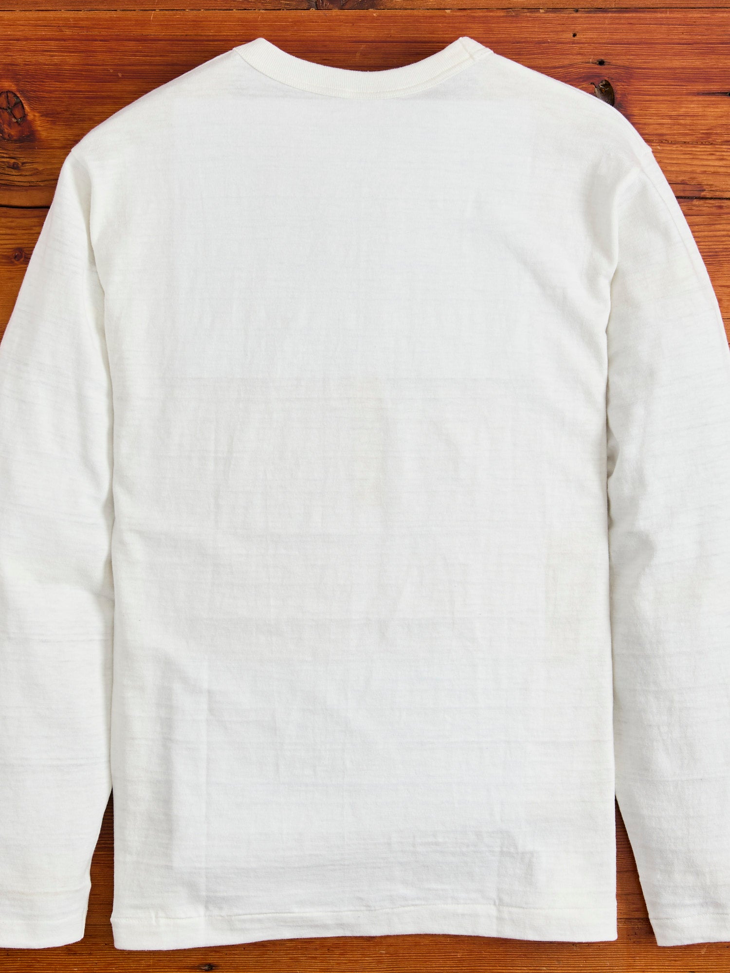 Warehouse Co 5906 Loopwheel Long Sleeve Tee in Off White Large