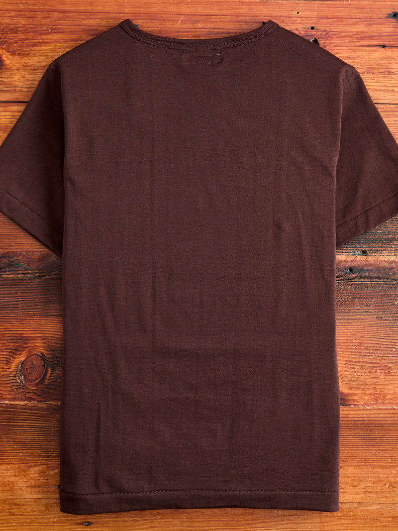 215 "Good Originals" Heavyweight 7.2oz Loopwheel T-Shirt in Coffee