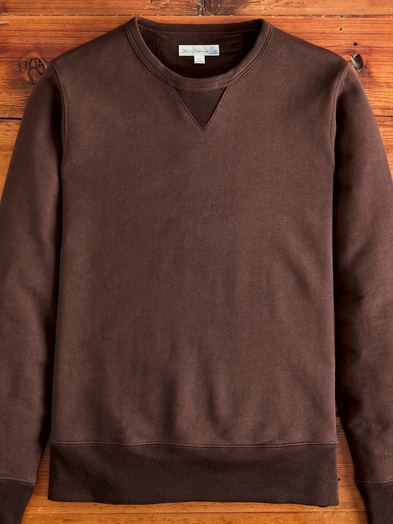 3S48 "Good Originals" Heavyweight Loopwheel Sweatshirt in Coffee