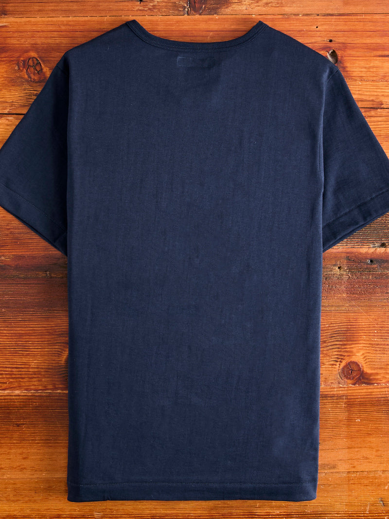 215 "Good Originals" Heavyweight 7.2oz Loopwheel T-Shirt in Ink Blue