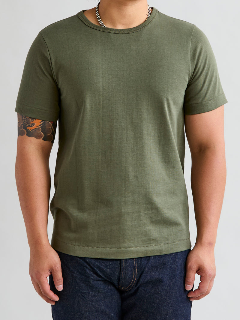 215 "Good Originals" Heavyweight 7.2oz Loopwheel T-Shirt in Army