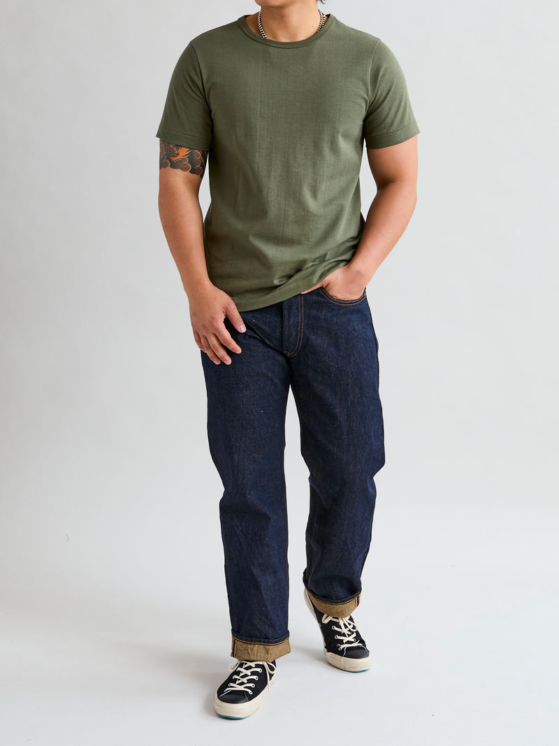 215 "Good Originals" Heavyweight 7.2oz Loopwheel T-Shirt in Army