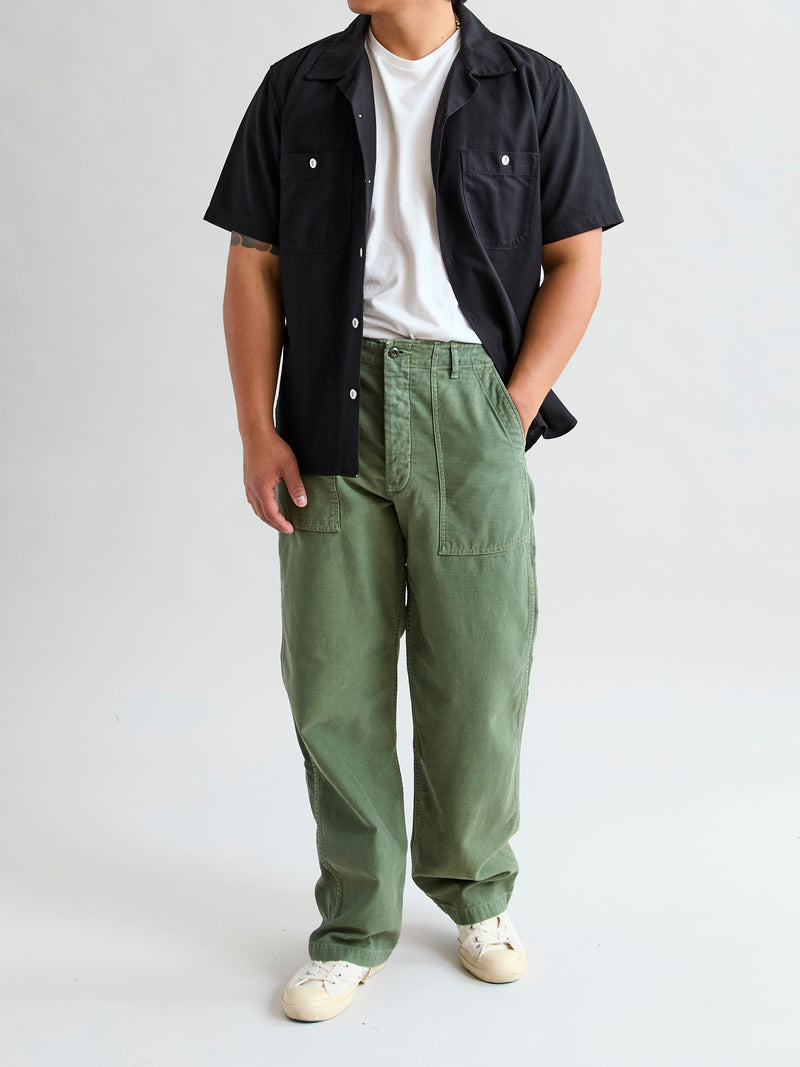 Military Satin Utility Trouser in Olive Drab