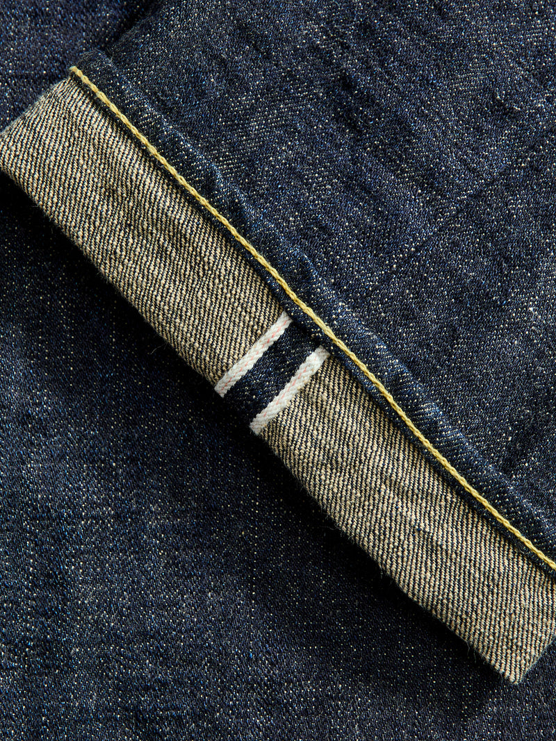 246-14KBE "Blue Oni" Indigo Beige 14oz Selvedge Denim - Clean Straight Fit