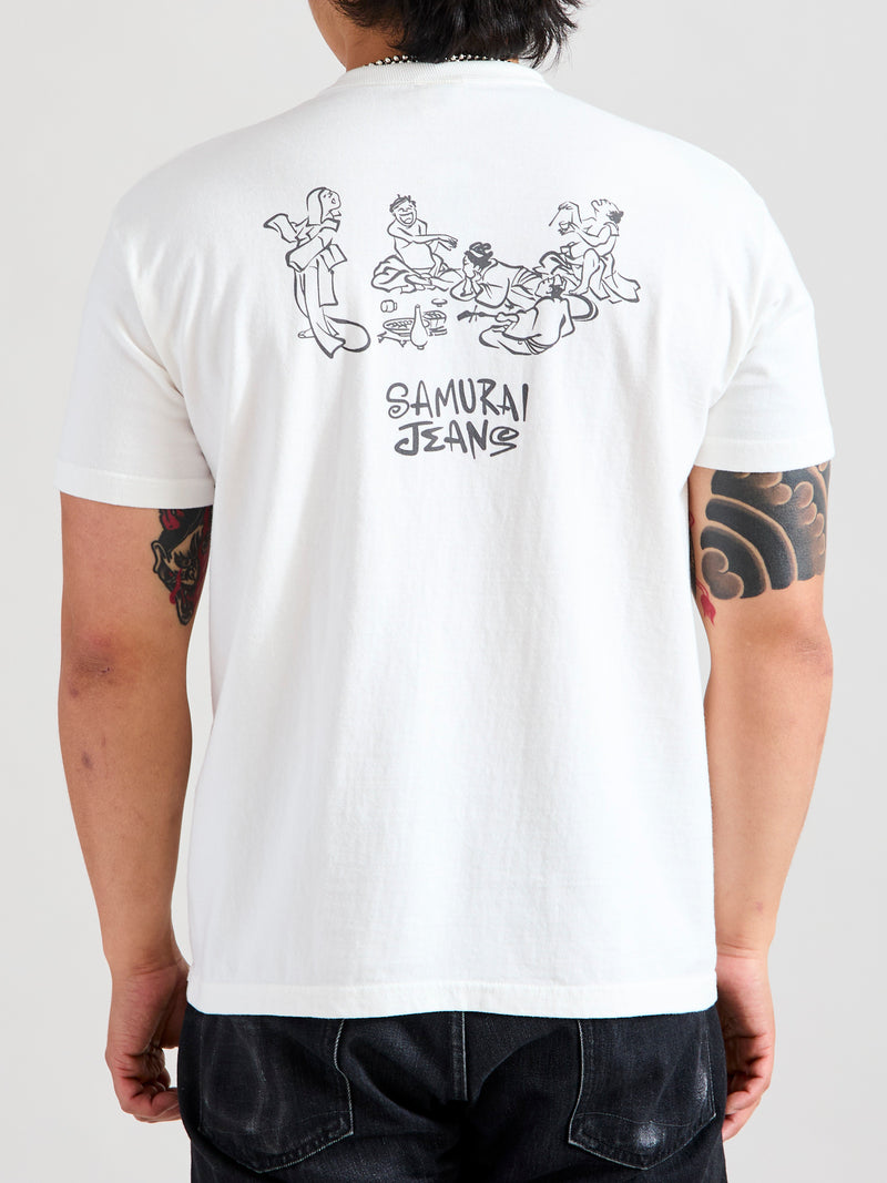 "Drunk" Heavyweight T-Shirt in White