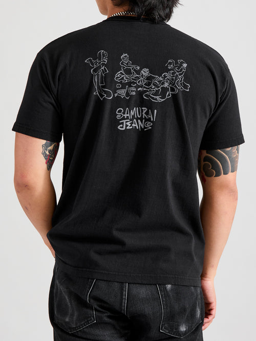 "Drunk" Heavyweight T-Shirt in Black