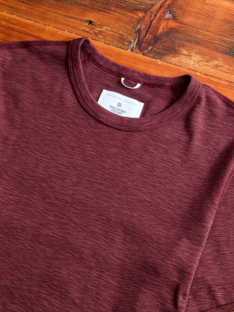 1x1 Slub T-Shirt in Crimson