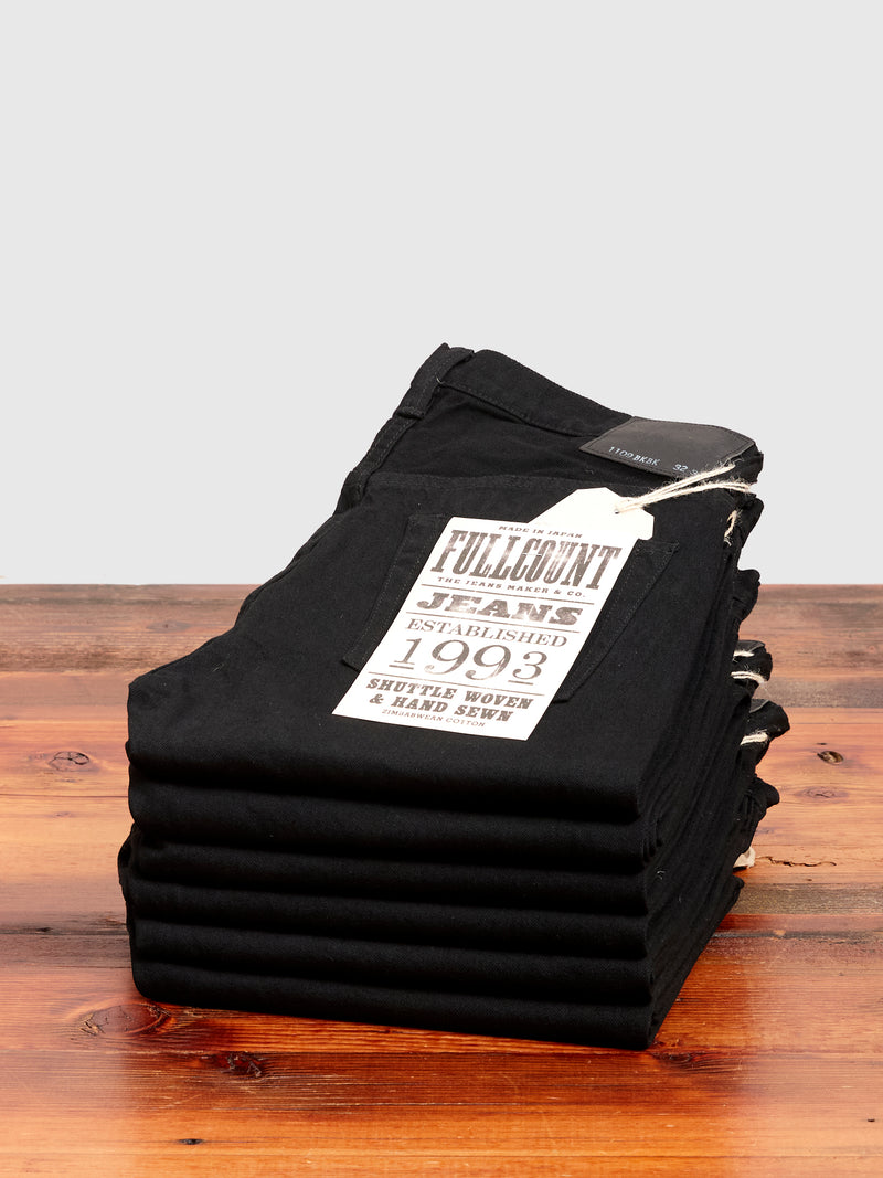 1109BKBK 13.5oz Double Black Selvedge Denim - Slim Fit