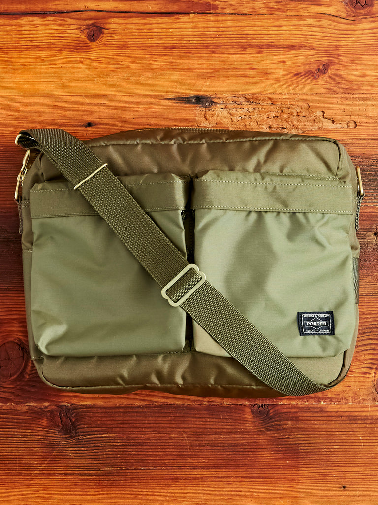 PORTER Force Shoulder Bag Olive Drab