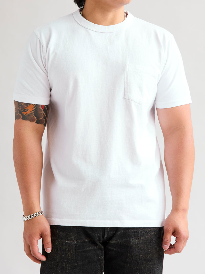 Pigment Dyed Pocket Tee in White