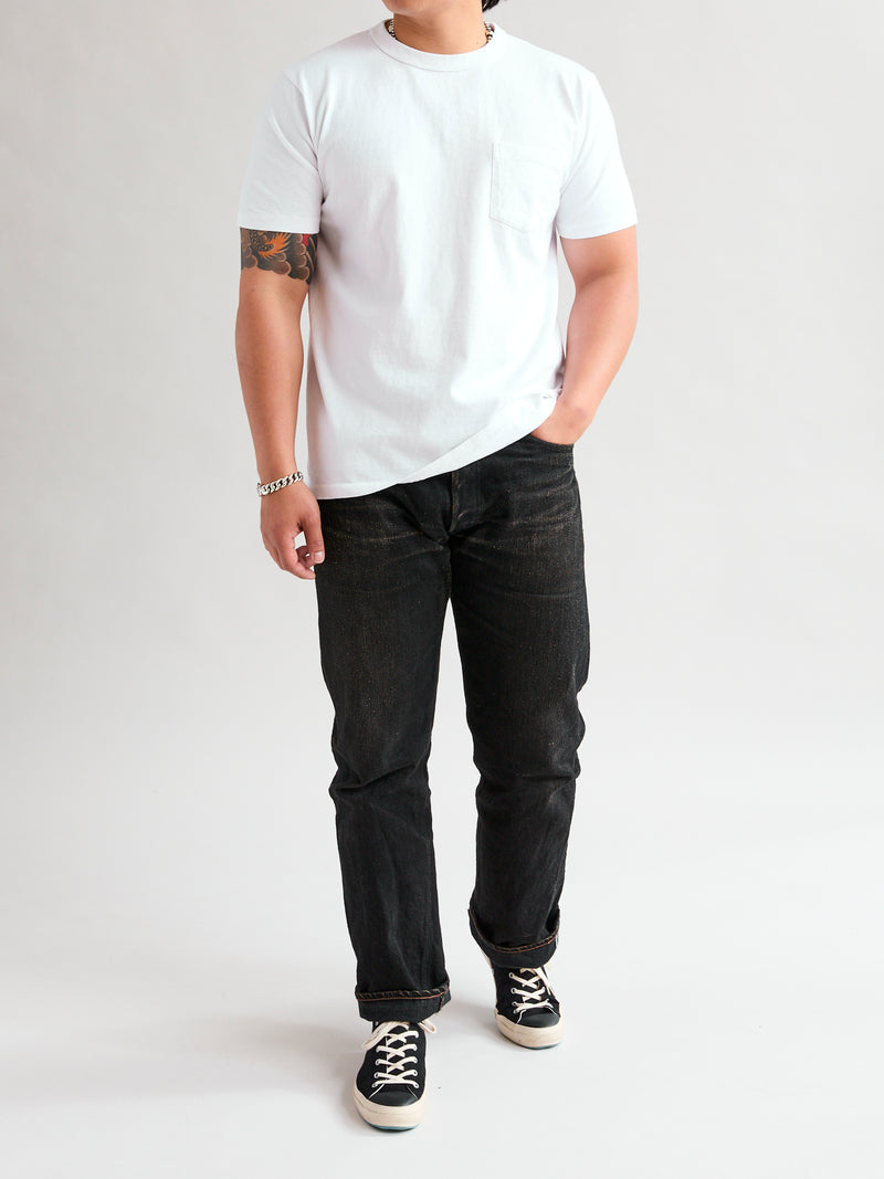 Pigment Dyed Pocket Tee in White