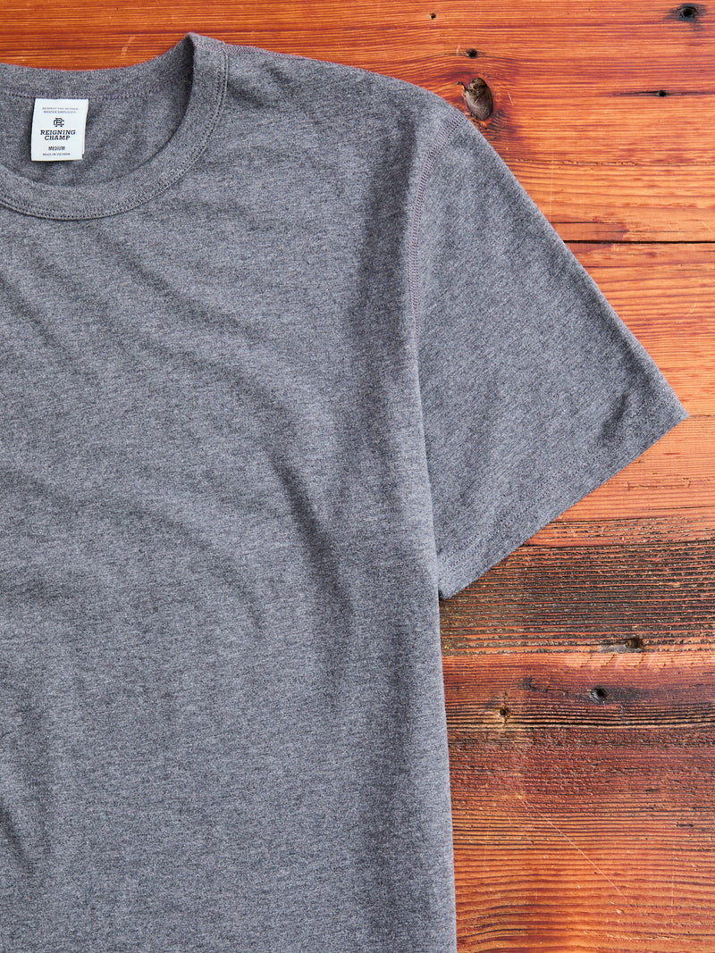 Lightweight Jersey T-Shirt in Heather Carbon