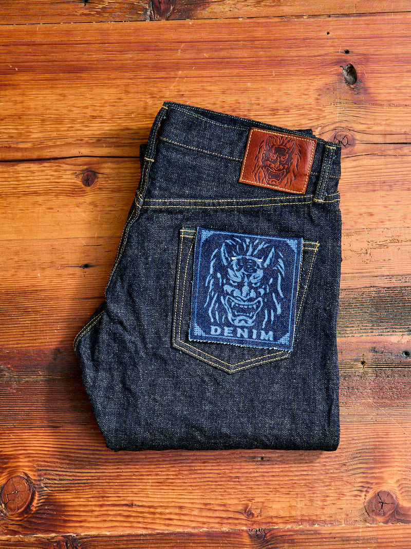 622-14KBE "Blue Oni" Indigo Beige 14oz Selvedge Denim - Relaxed Tapered