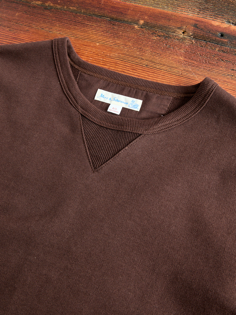 3S48 "Good Originals" Heavyweight Loopwheel Sweatshirt in Coffee