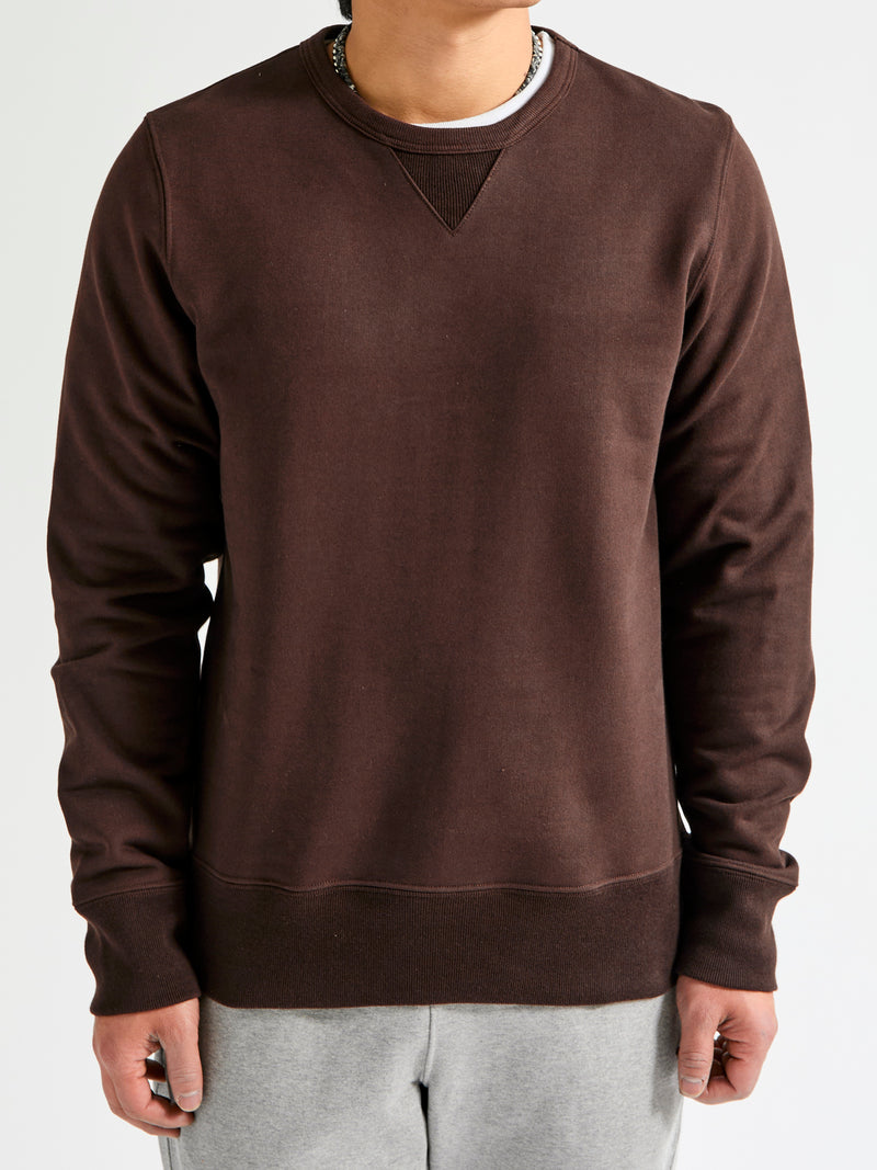 3S48 "Good Originals" Heavyweight Loopwheel Sweatshirt in Coffee