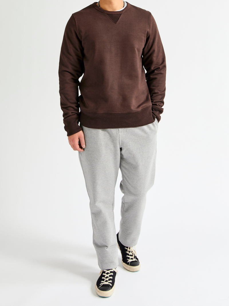 3S48 "Good Originals" Heavyweight Loopwheel Sweatshirt in Coffee