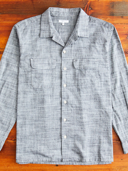 Classic Shirt in Black Cotton Slub