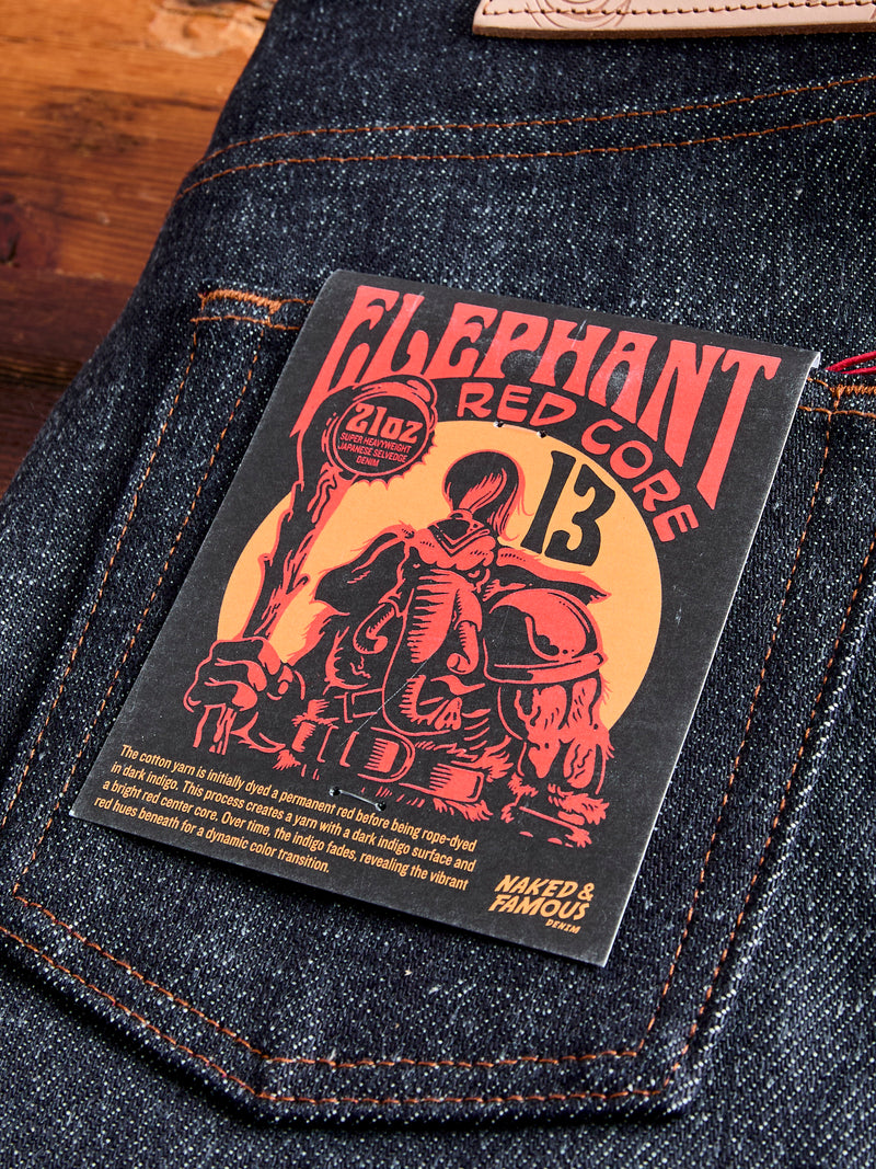 "Elephant 13 - Red Core" 21oz Selvedge Denim - Easy Guy Fit