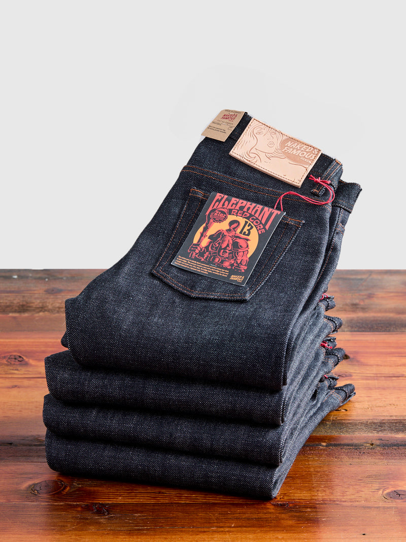 "Elephant 13 - Red Core" 21oz Selvedge Denim - Weird Guy Fit