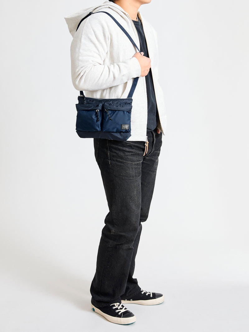 "Force" Shoulder Bag in Navy