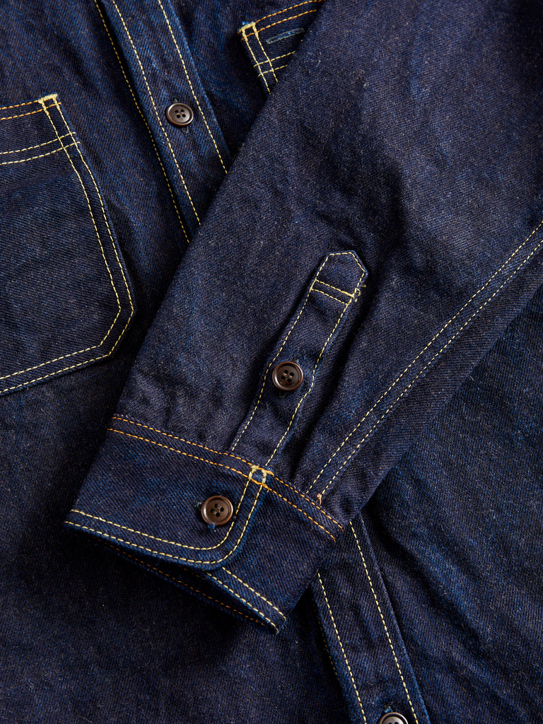 Aishibuzome Selvedge Denim Work Shirt in Indigo – Blue Owl Workshop