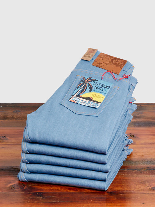 "Left Hand Twill Sky Blue" 13.75oz Selvedge Denim - Weird Guy Fit