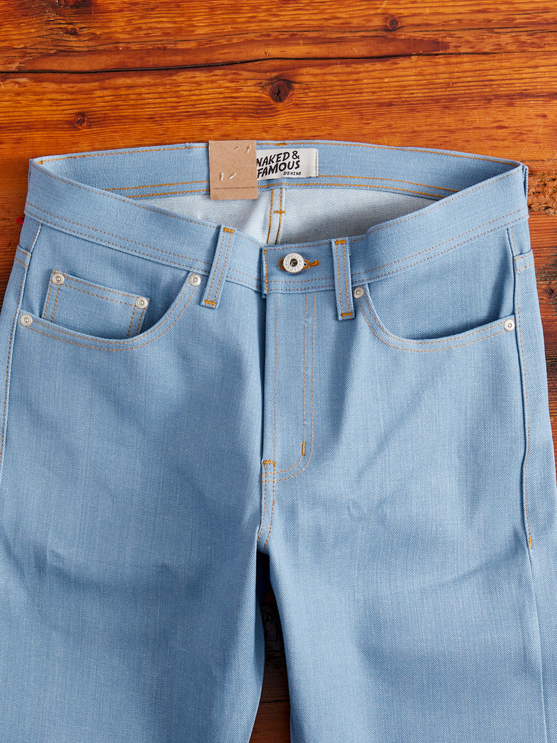 "Left Hand Twill Sky Blue" 13.75oz Selvedge Denim - Weird Guy Fit