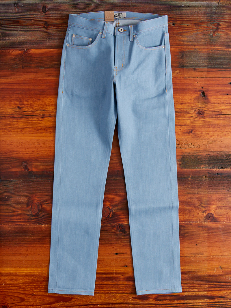 "Left Hand Twill Sky Blue" 13.75oz Selvedge Denim - Weird Guy Fit