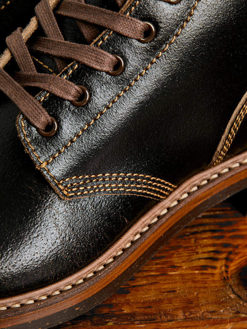 M-43 Service Shoe Boot in Horween Waxed Flesh Dark Brown